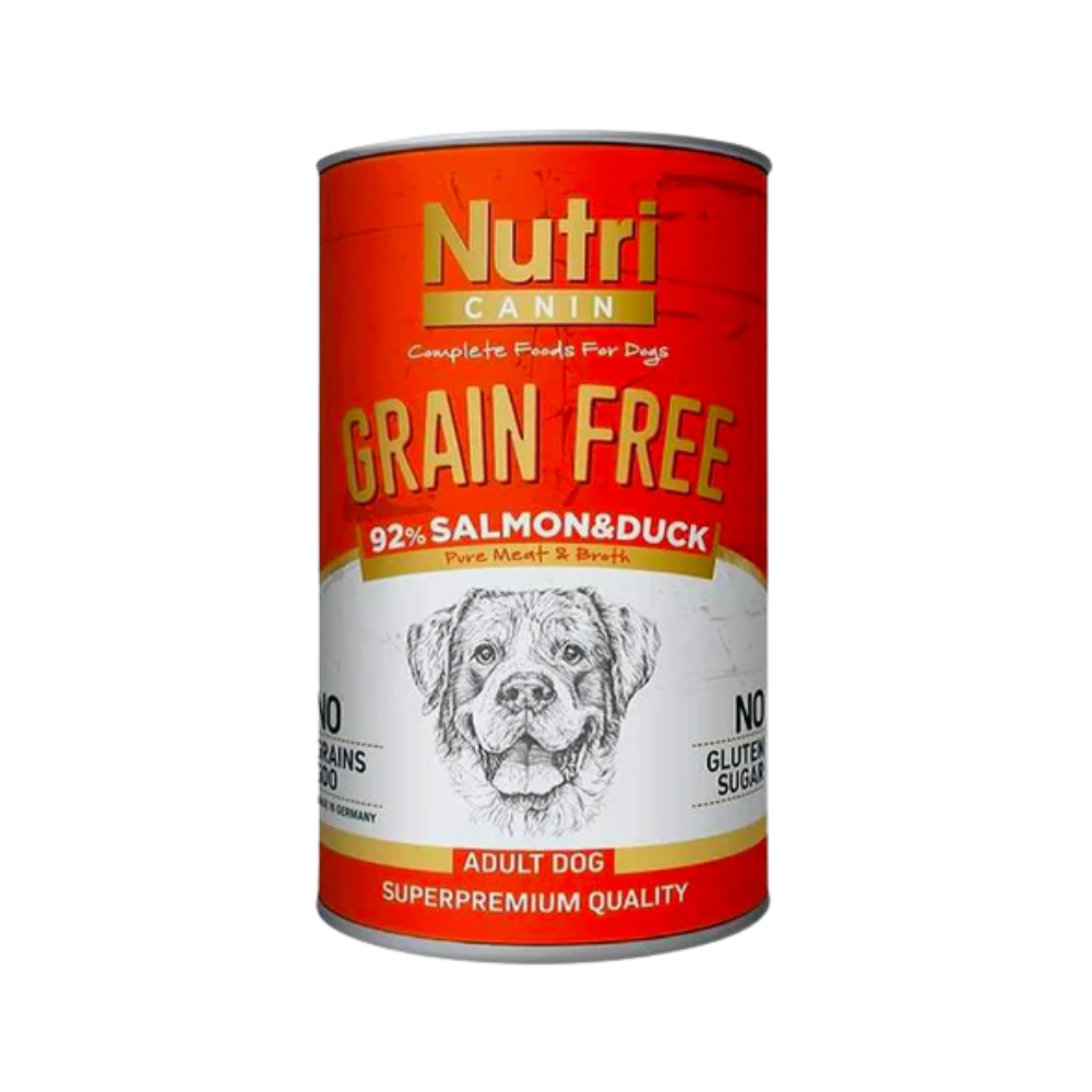 Nutri Pure Meat-Broht Somon ve Ördekli Yetişkin Köpek Konserve Mama, 400g