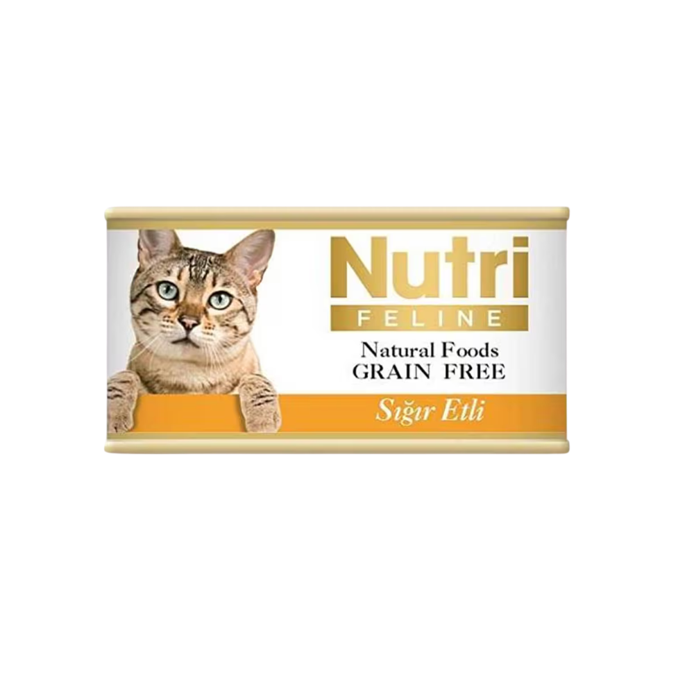 Nutri Sığır Etli Yetişkin Kedi Konserve Mama, 85g