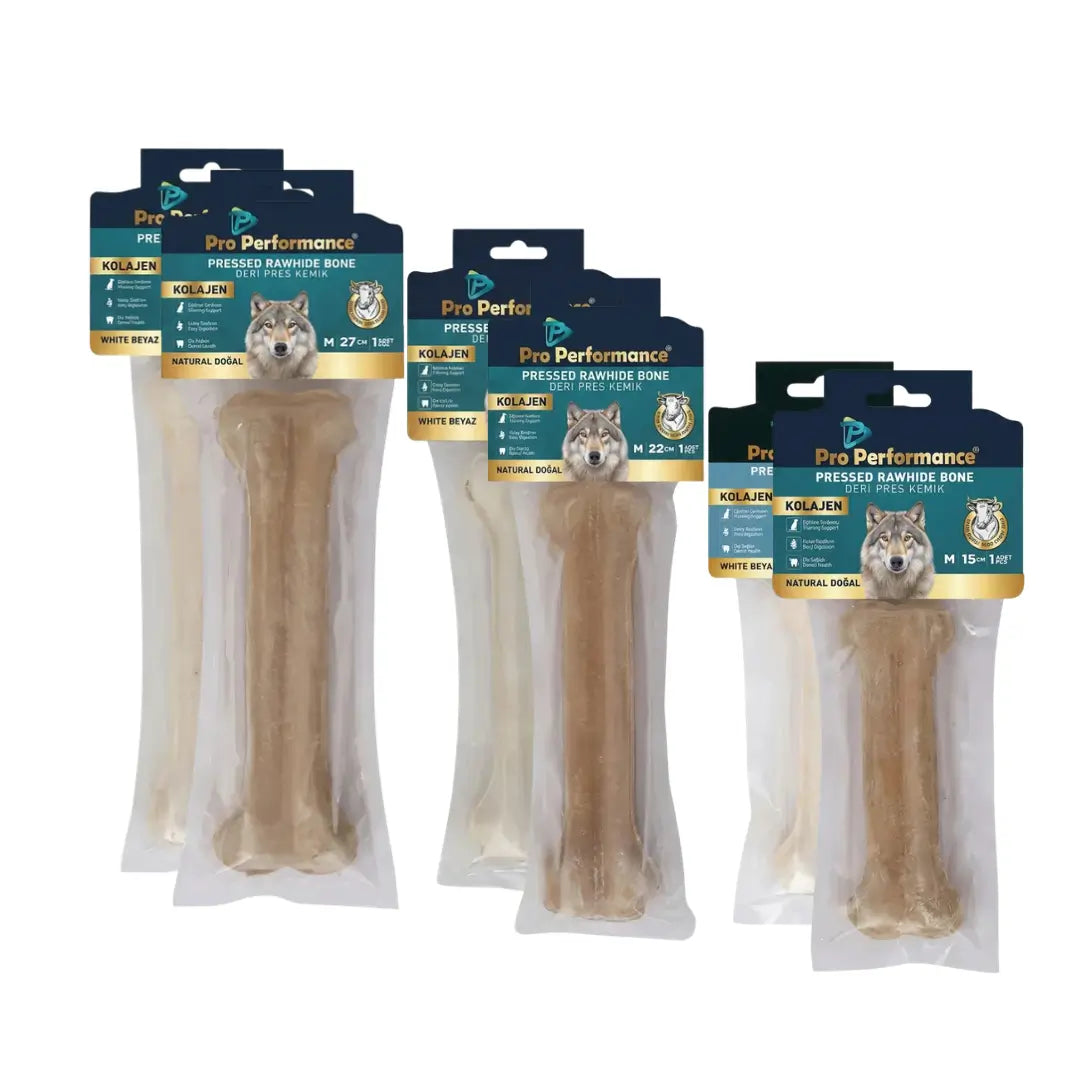 Pro Performance Deri Pres M Köpek Kemik Ödül Maması, 1 li Paket