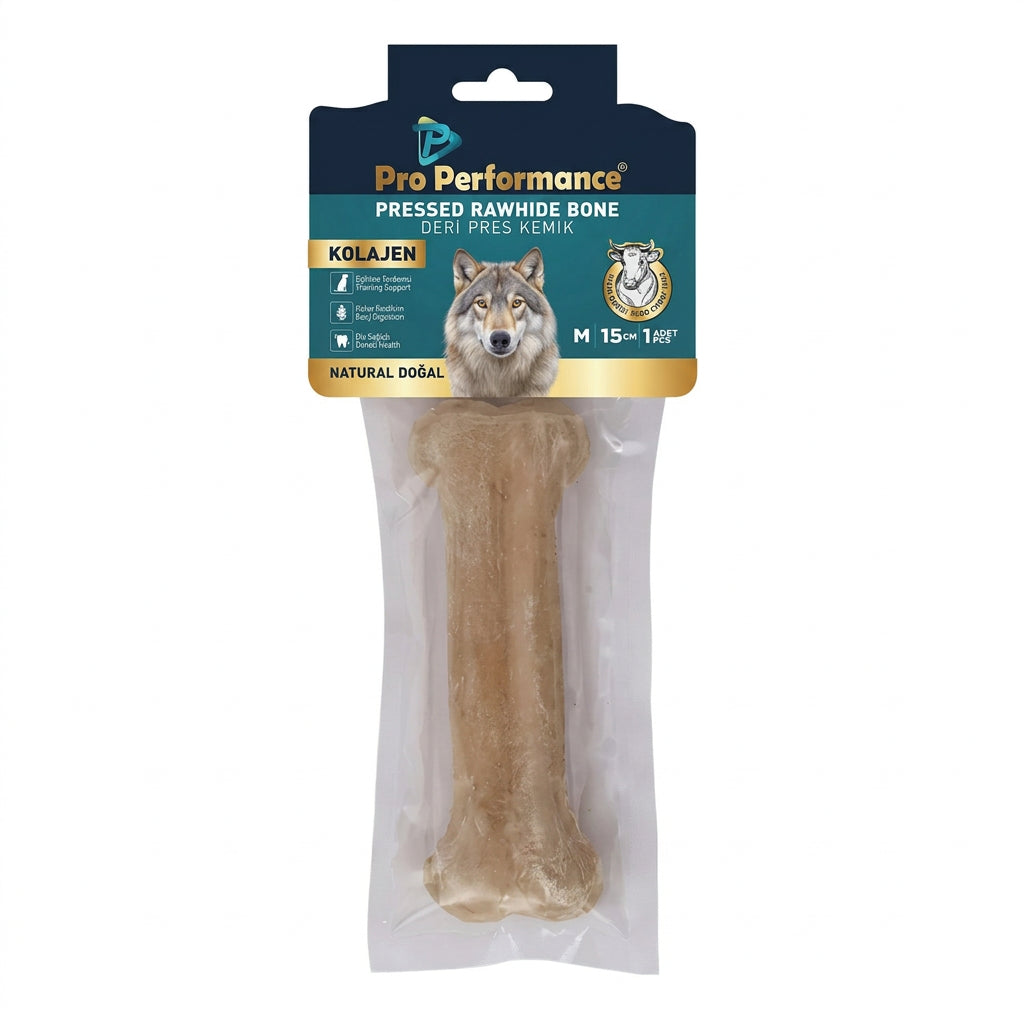 Pro Performance Deri Pres M Köpek Kemik Ödül Maması, 1 li Paket