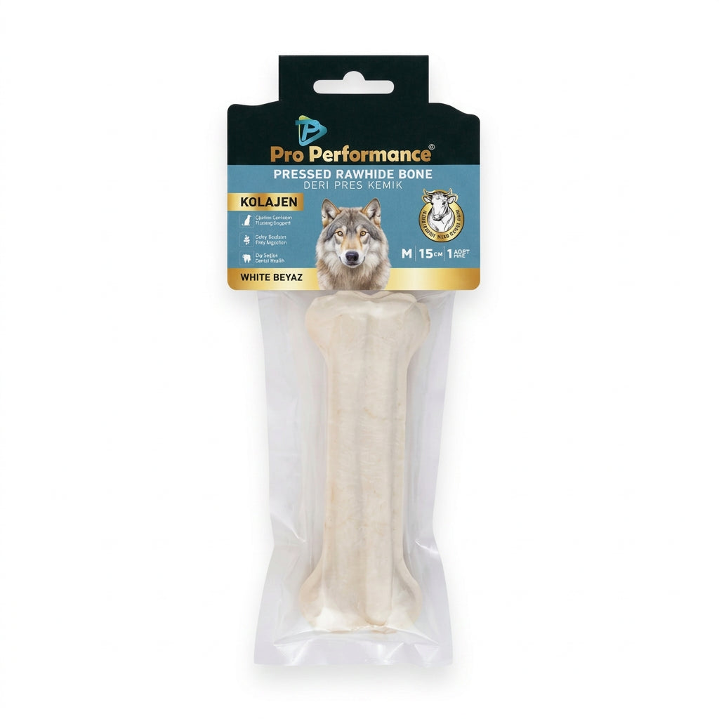 Pro Performance Deri Pres M Köpek Kemik Ödül Maması, 1 li Paket
