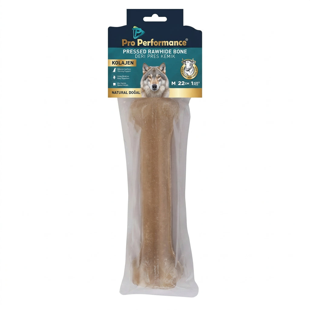 Pro Performance Deri Pres M Köpek Kemik Ödül Maması, 1 li Paket