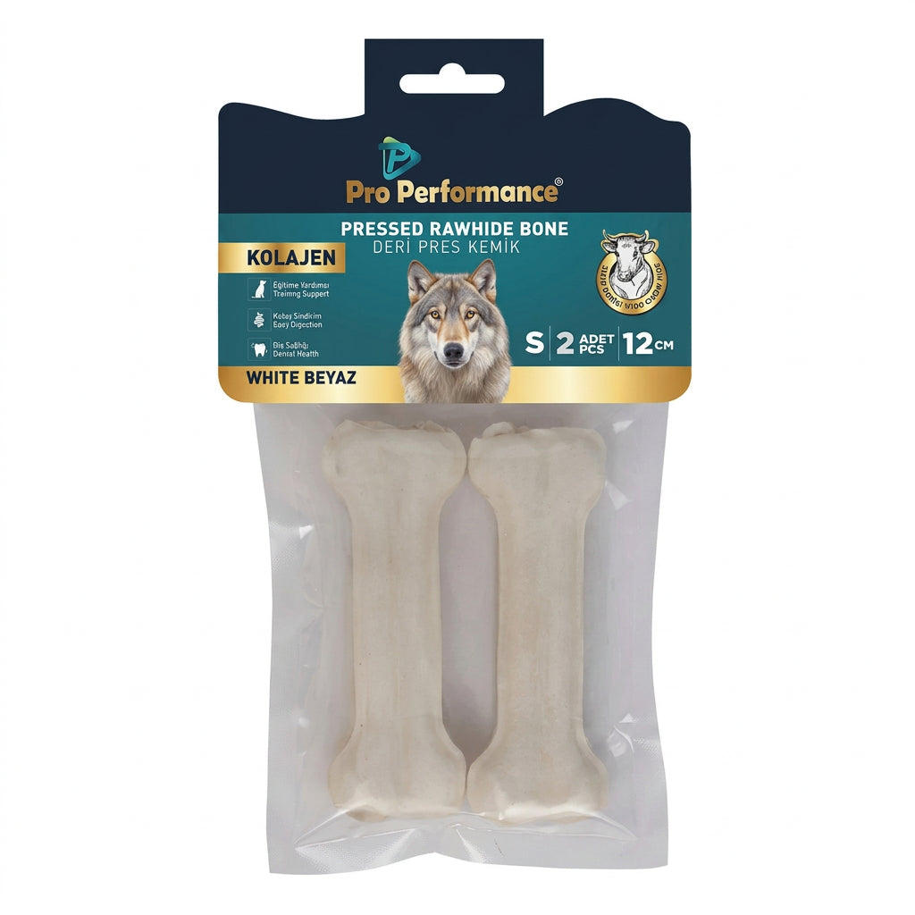 Pro Performance Deri Pres S Köpek Kemik Ödül Maması, 2 li Paket, 12cm