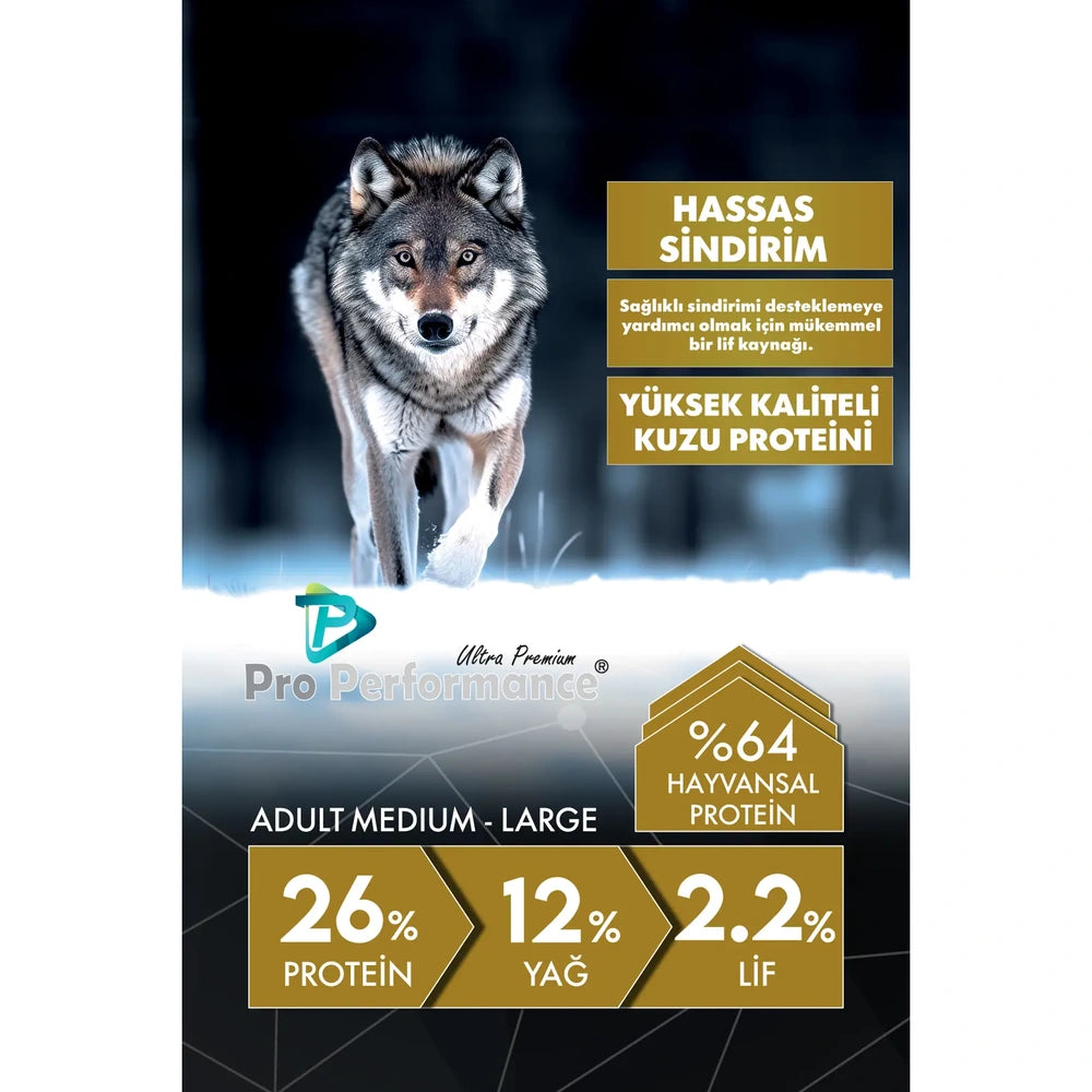 Pro Performance Orta Irk ve Büyük Irk Yetişkin Köpek Maması, 12 kg