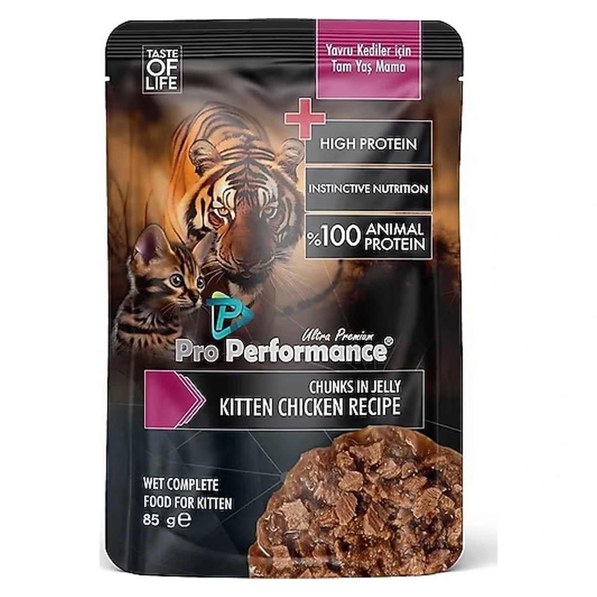 Pro Performance Sos İçinde Tavuk Etli Yavru Yaş Kedi Yaş Maması, 85 g