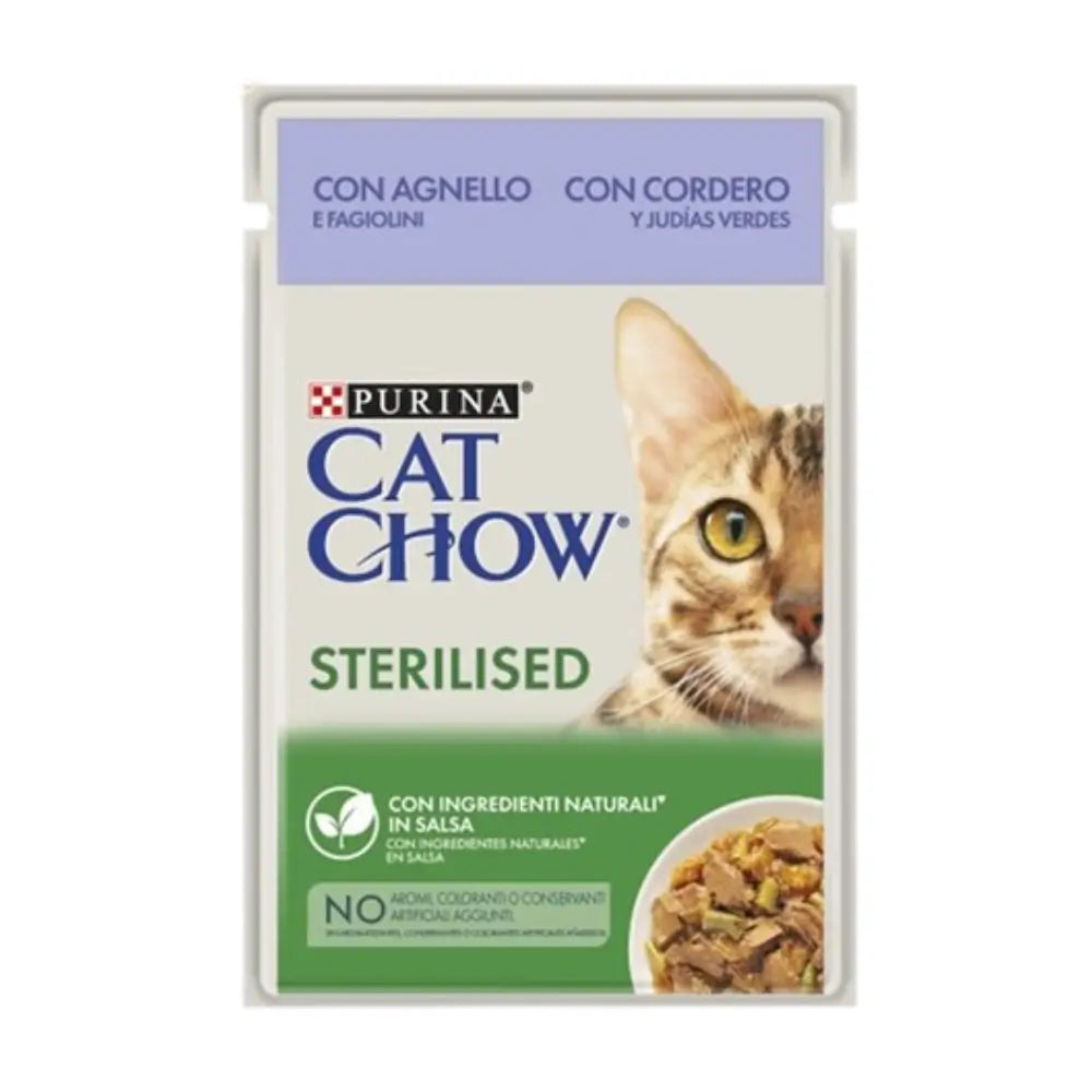 Pro Plan Cat Chow Kısırlaştırılmış Kuzu Etli Yetişkin Kedi Yaş Maması, 85g