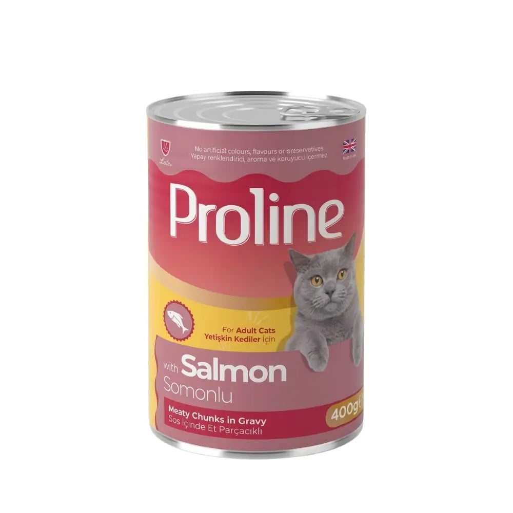 Proline Gravy Somonlu Yetişkin Kedi Konserve Mama, 400g