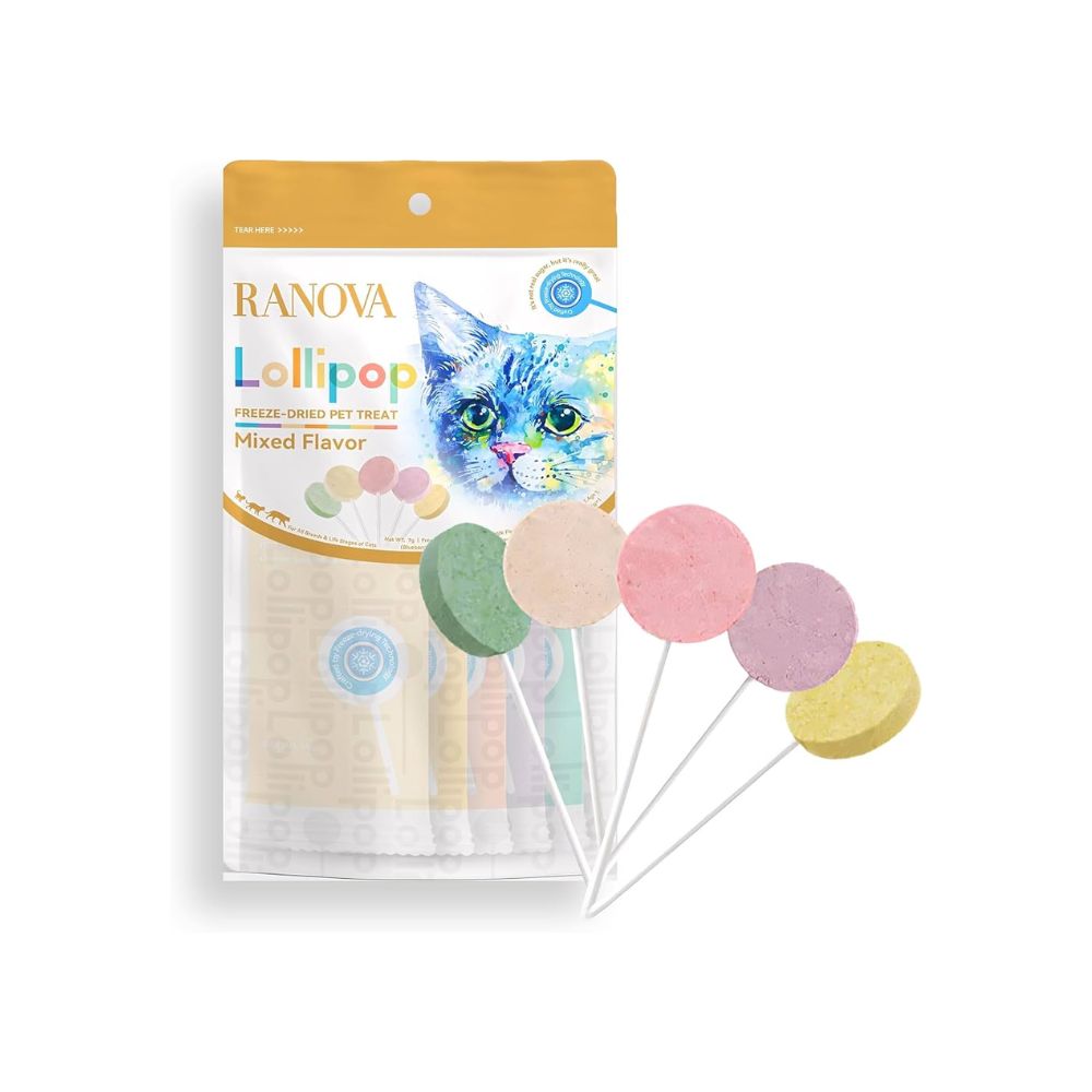Ranova Yetişkin Kedi Lolipop Ödül 5’li Paket 1.4g, kedi lolipop ödülü