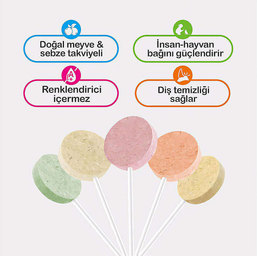 Ranova yetişkin kedi ödül lolipop 5’li paket yakın plan