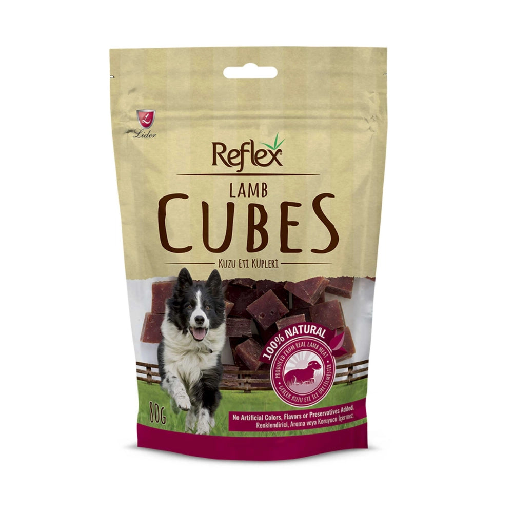 Reflex Cubes Kuzu Etli Yetişkin Köpek Küp Etler Ödül, 80g