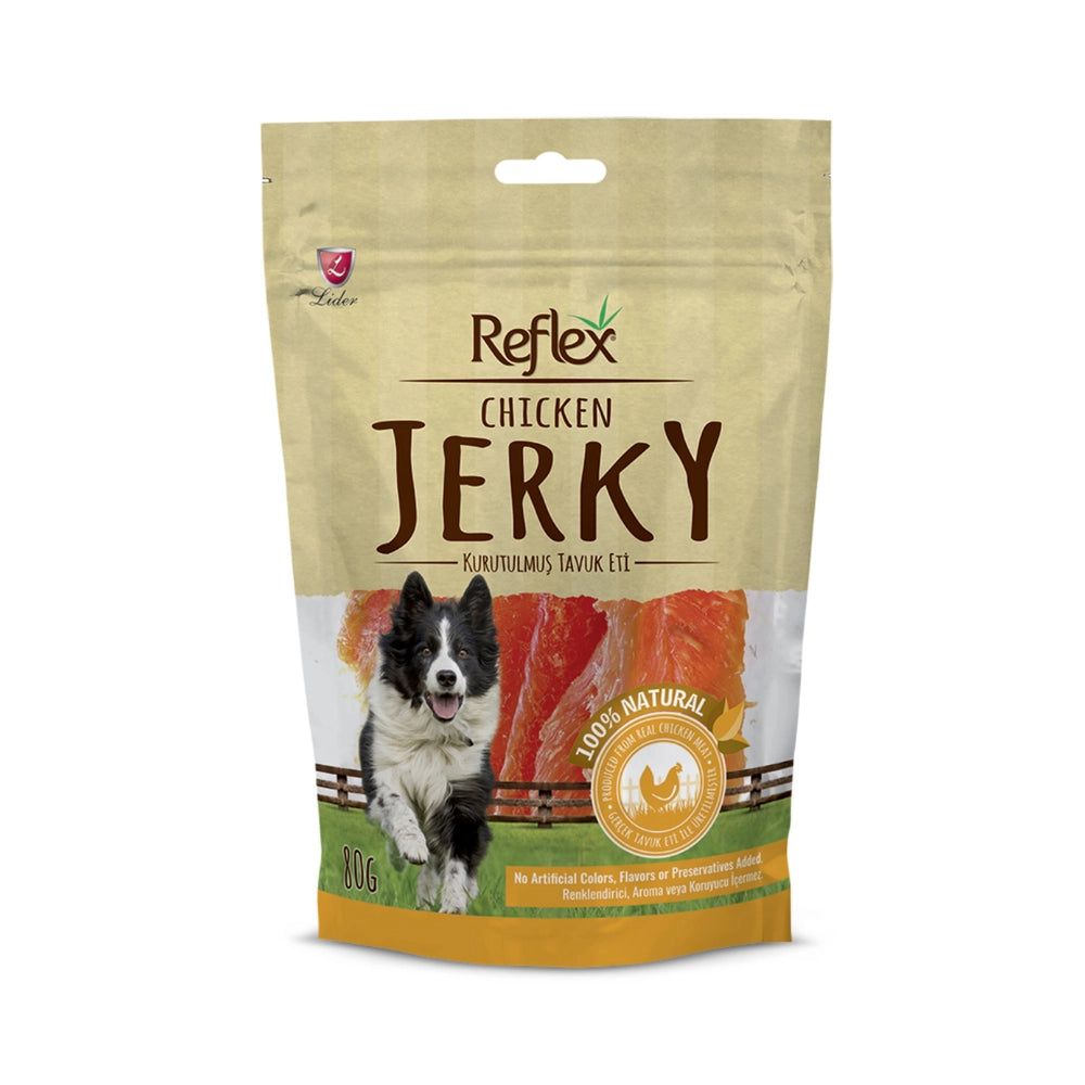 Reflex Jerky Tavuklu Yetişkin Köpek Şerit Etler Ödül, 80g