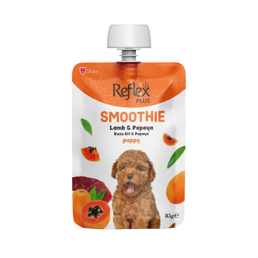 Reflex Plus Smoothie Kuzu Eti ve Papayalı Yavru Köpek Krema Ödül, 85g