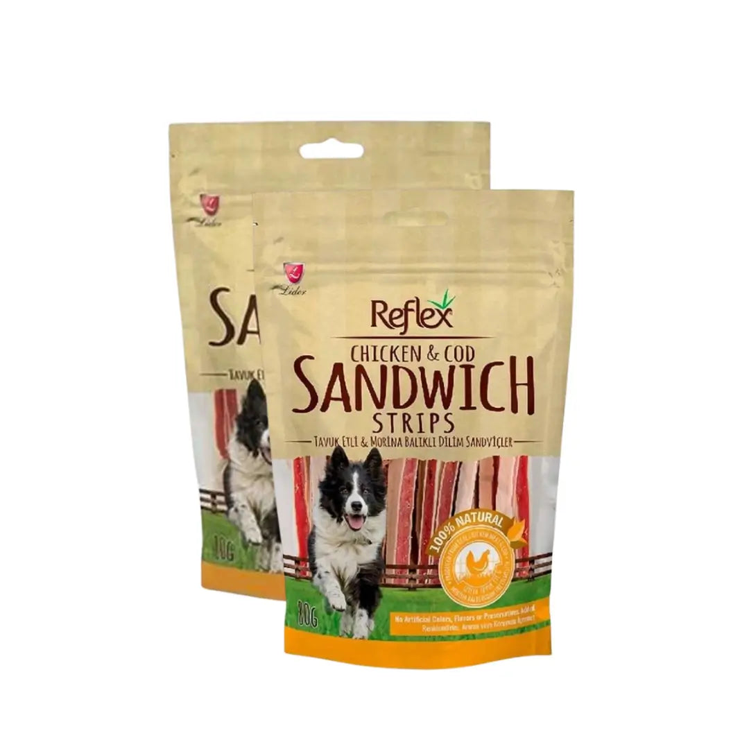Reflex Sandwich Yetişkin Köpek Strips Ödül, 80g