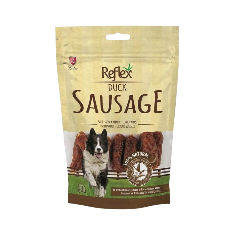 Reflex Sausage Ördekli Yetişkin Köpek Ödül, 80g