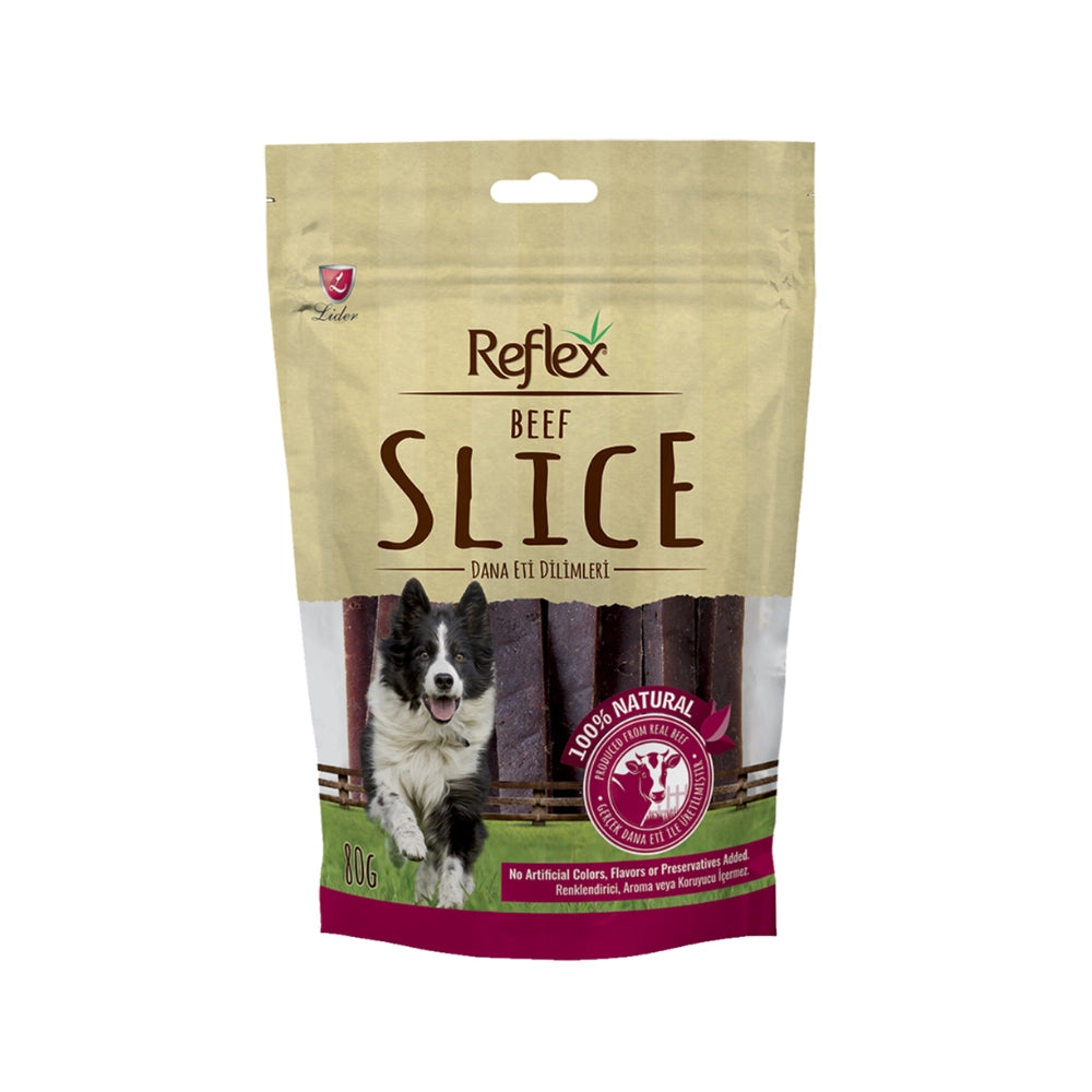 Reflex Slice Biftekli Yetişkin Köpek Şerit Etler Ödül, 80g