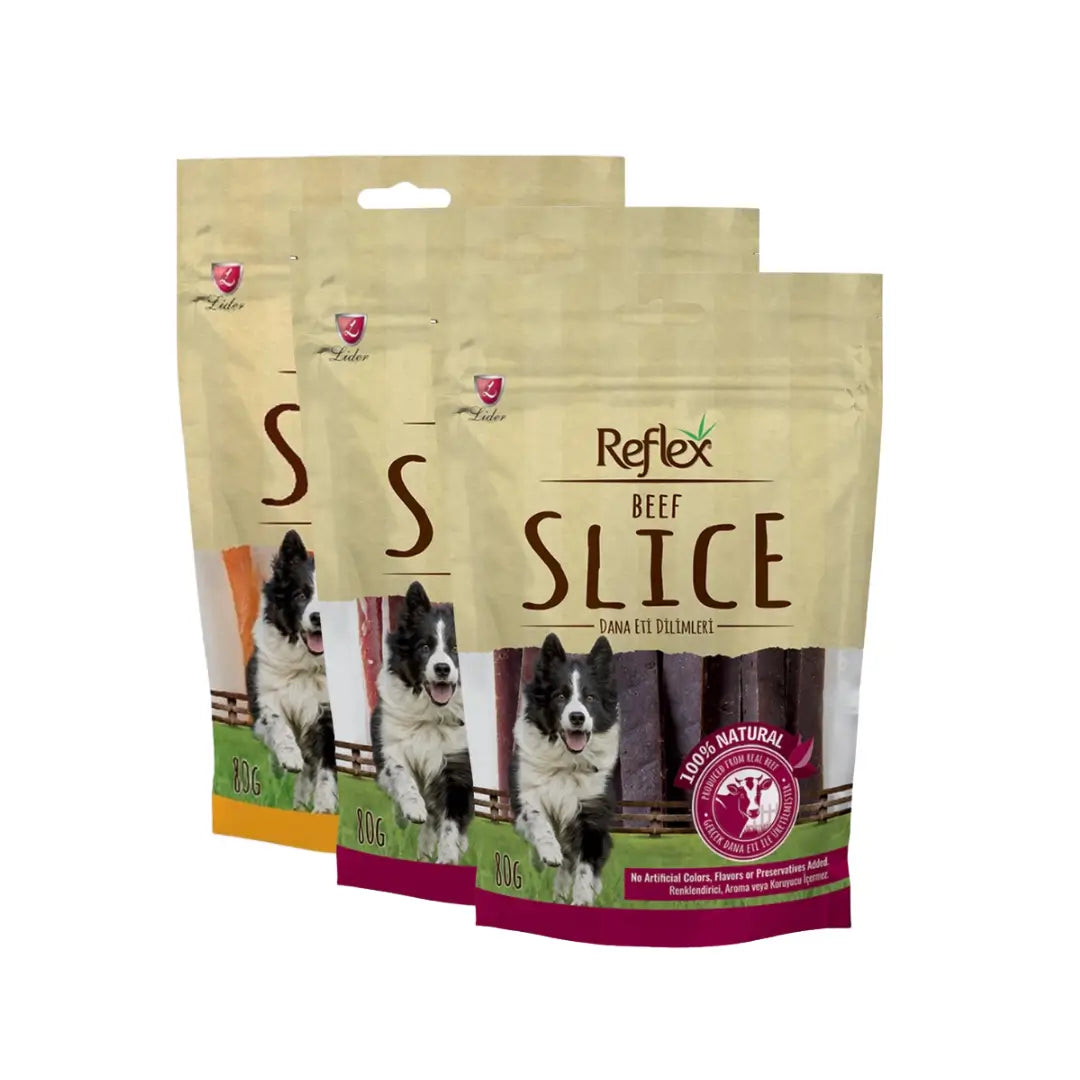 Reflex Slice Yetişkin Köpek Şerit Etler Ödül, 80g