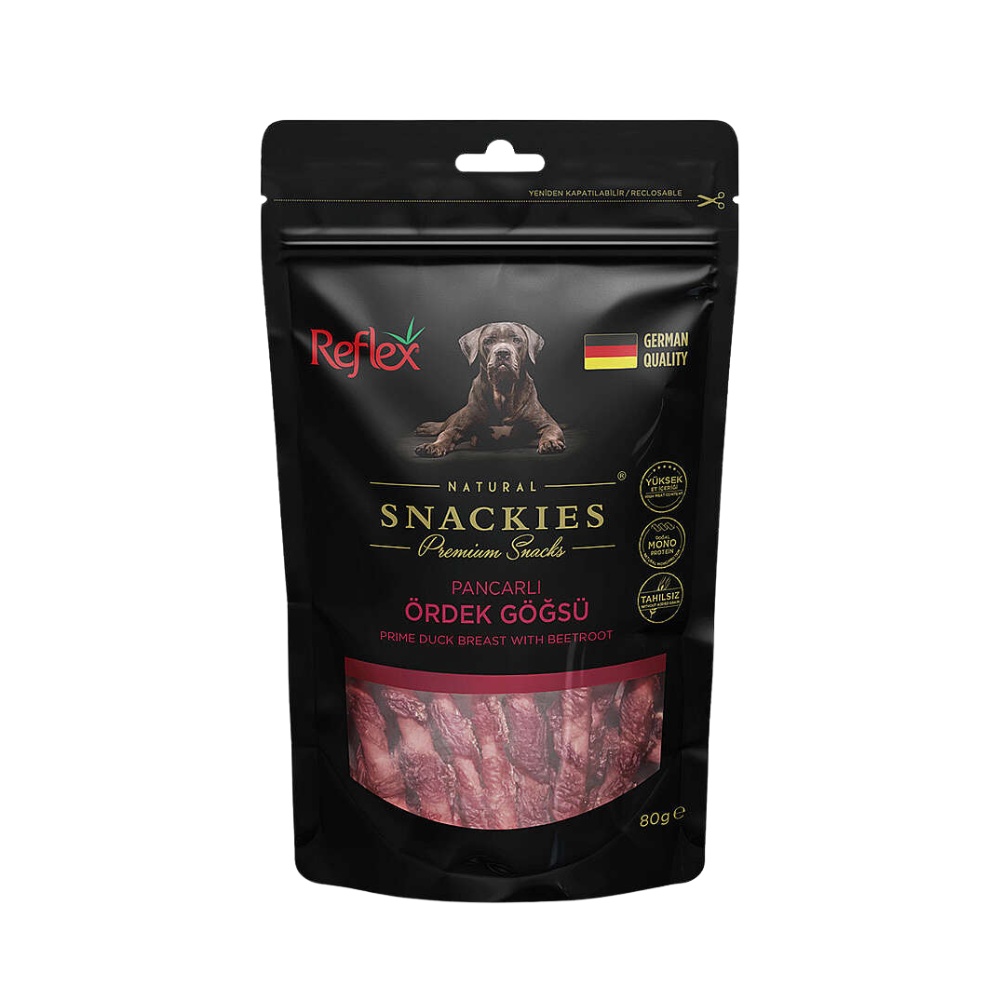 Reflex Snackies Pancar ve Ördekli Yetişkin Köpek Kemik Ödül 80g