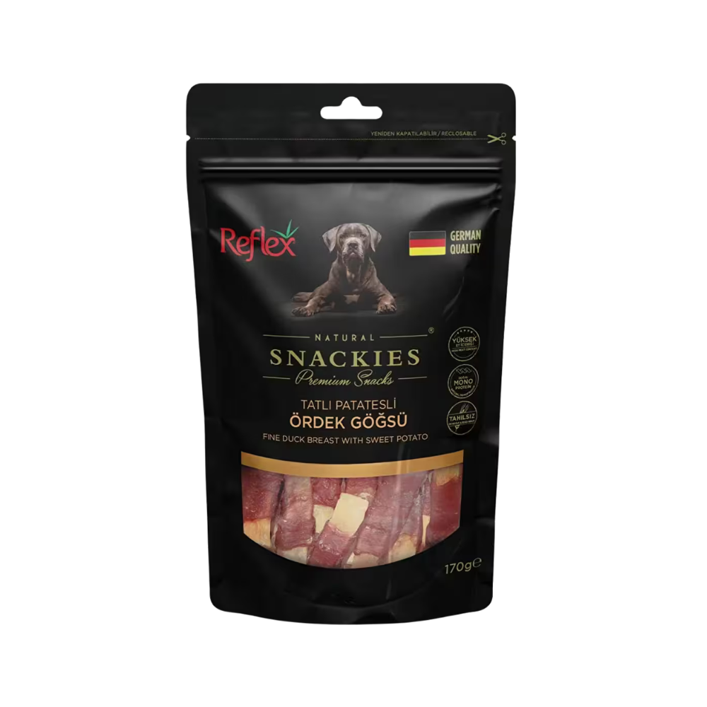 Reflex Snackies Tatlı Patates ve Ördek Göğsü Yetişkin Köpek Ödül, 170g