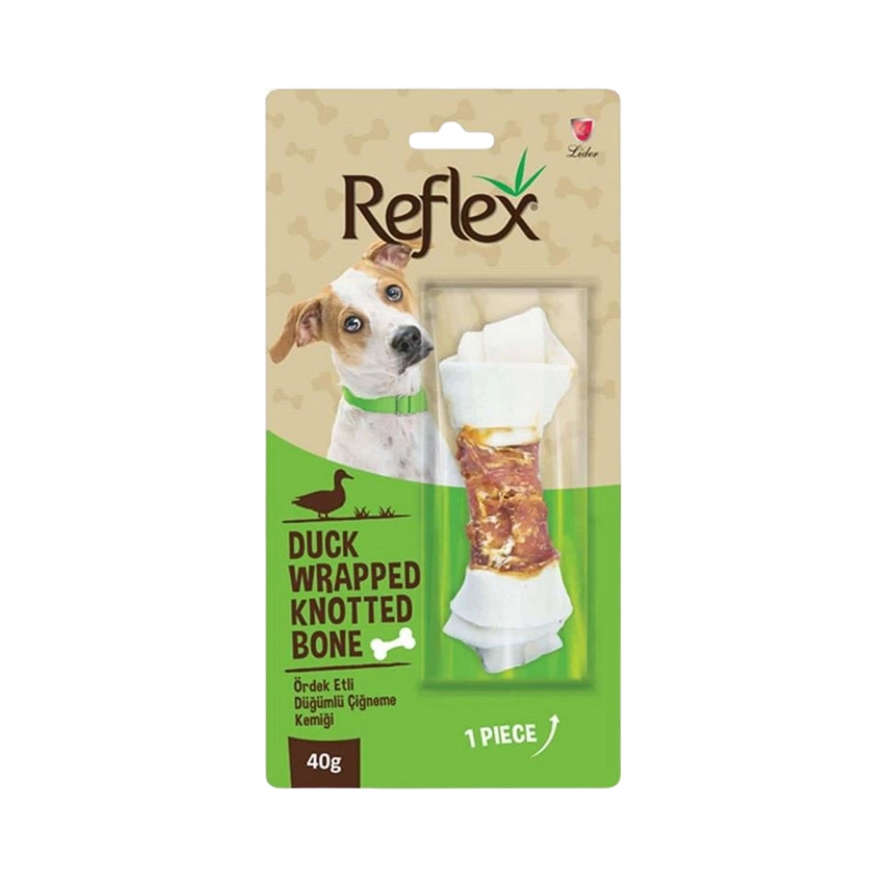 Reflex Wrapped Knotted Bone Ördekli Yetişkin Köpek Ödül, 40g