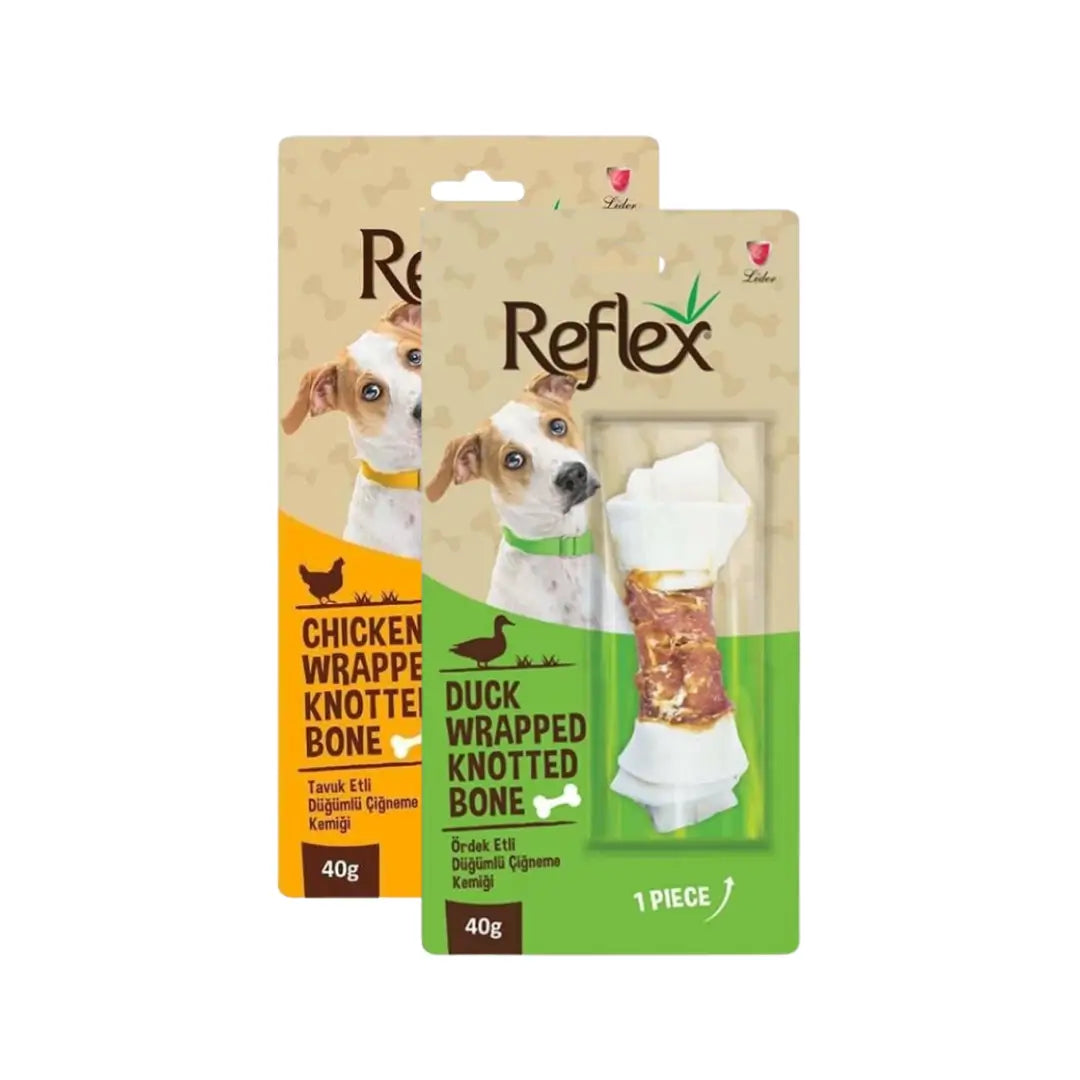 Reflex Wrapped Knotted Bone Yetişkin Köpek Ödül, 40g