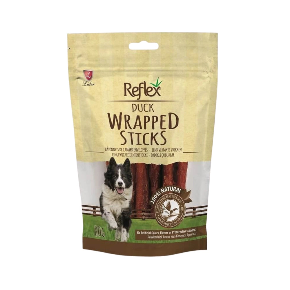 Reflex Wrapped Sticks Ördekli Yetişkin Köpek Stick Ödül, 80g