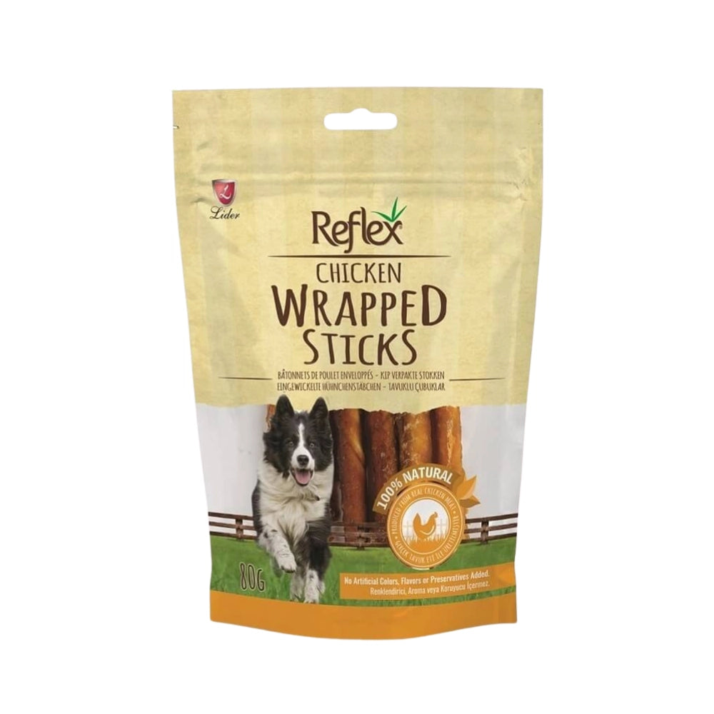 Reflex Wrapped Sticks Tavuklu Yetişkin Köpek Stick Ödül, 80g