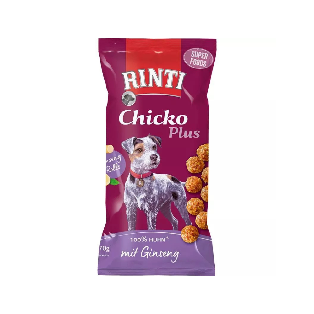 Rinti Chicko Plus Superfood Ginsengli Yetişkin Köpek Ödülü, 70g