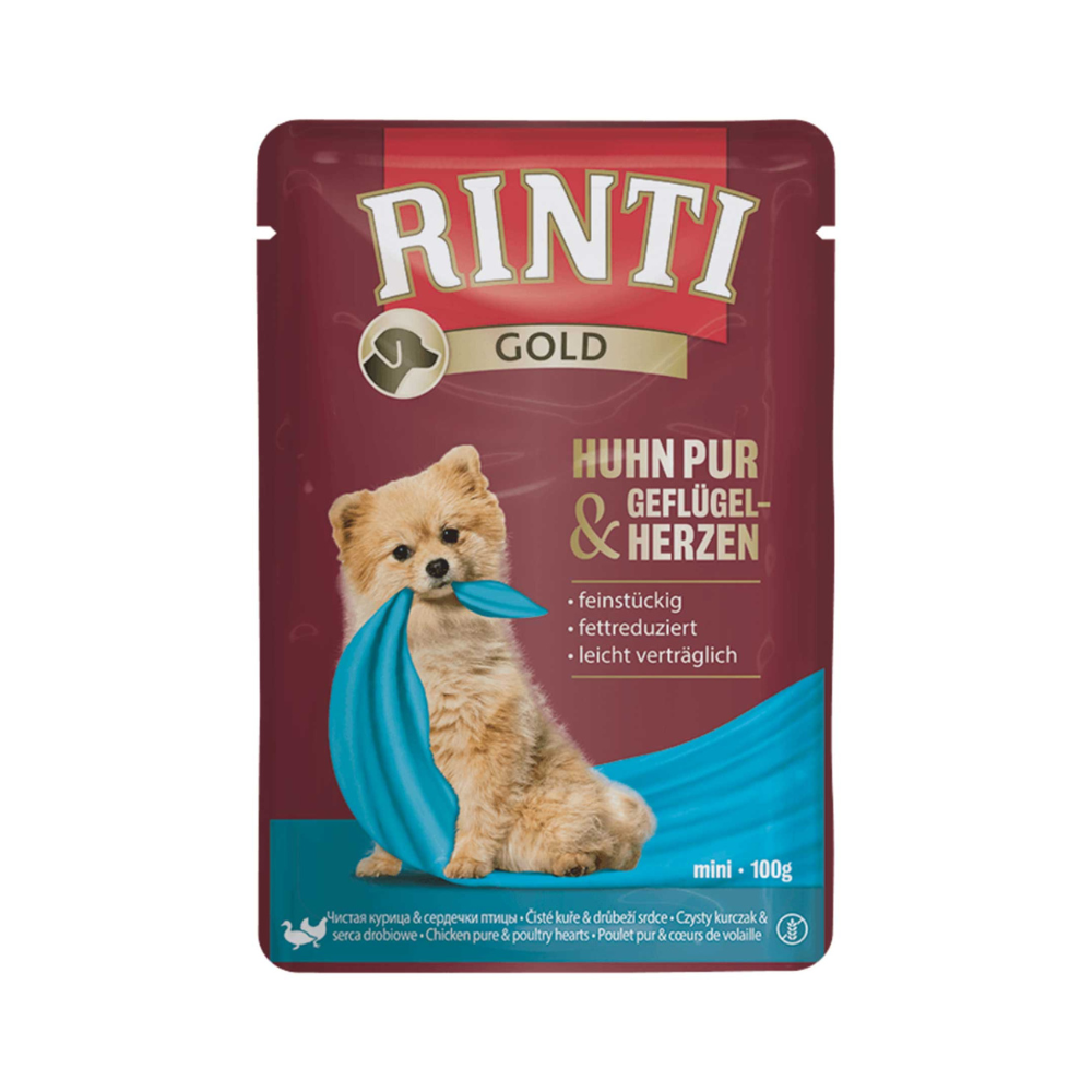 Rinti Gold Poach Tavuk ve Ördekli Yetişkin Köpek Yaş Maması, 100g