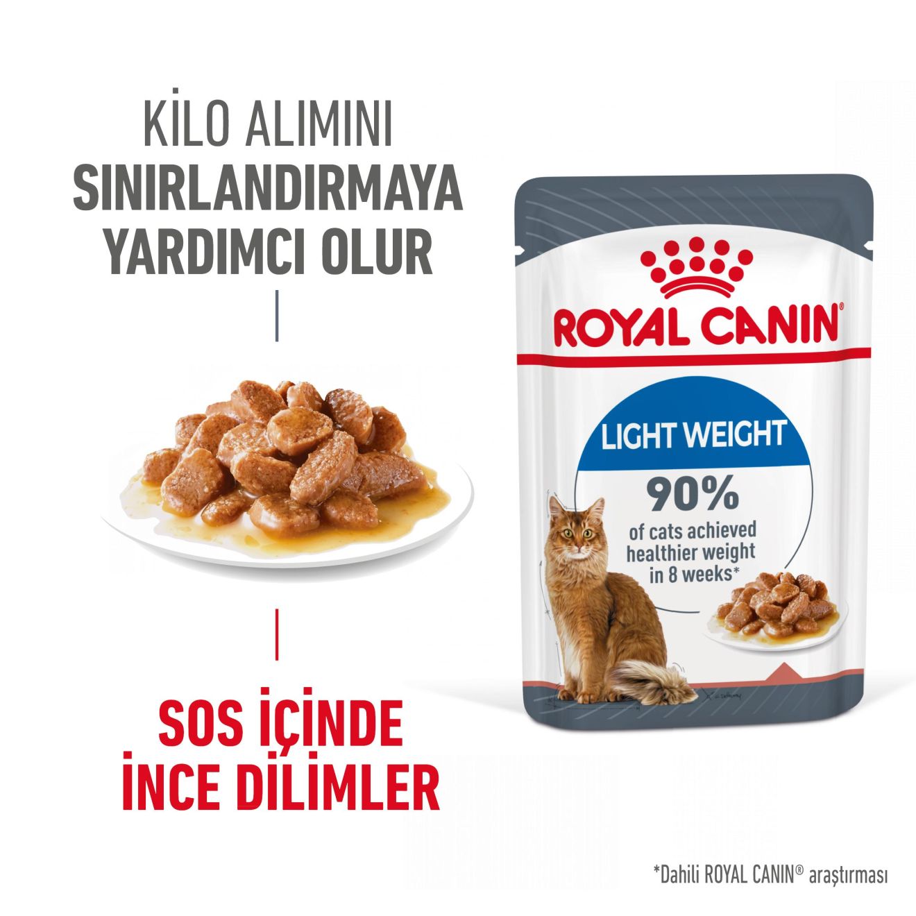 Royal Canin Light Weight Care Yetişkin Kedi Yaş Maması, 85g