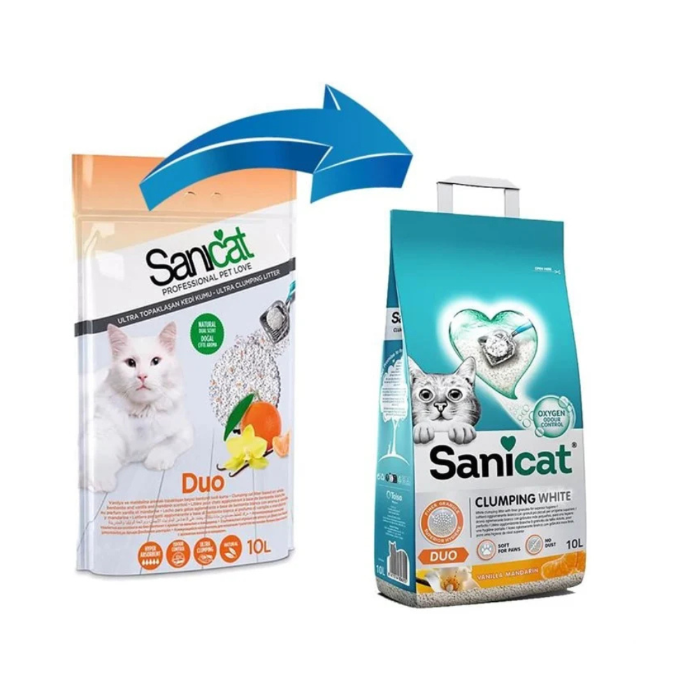 SaniCat Duo Topaklanan Kedi Kumu, 10Lt