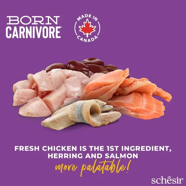 Schesir Born Carnivore Tavuk, Somon ve Ringa Balıklı Adult Kedi Mama, 1.25kg