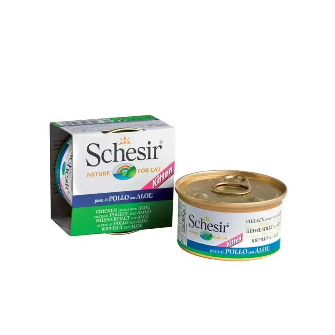 Schesir İn Jelly Tavuk ve Aloe Veralı Yavru Kedi Konserve Mama, 85g