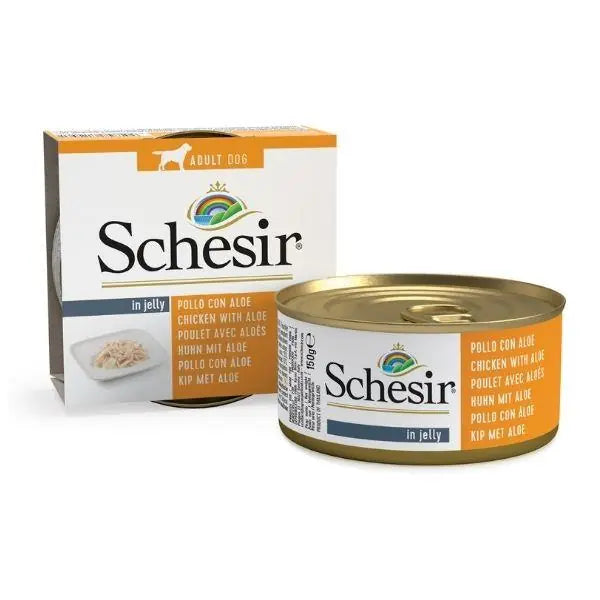 Schesir İn Jelly Tavuk ve Aloe Veralı Yetişkin Köpek Konserve Mama, 150g