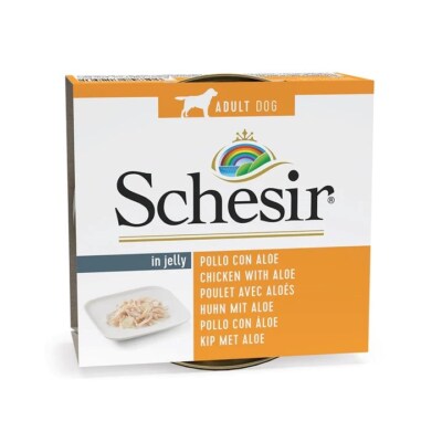Schesir İn Jelly Tavuk ve Aloe Veralı Adult Köpek Konserve Mama, 150g