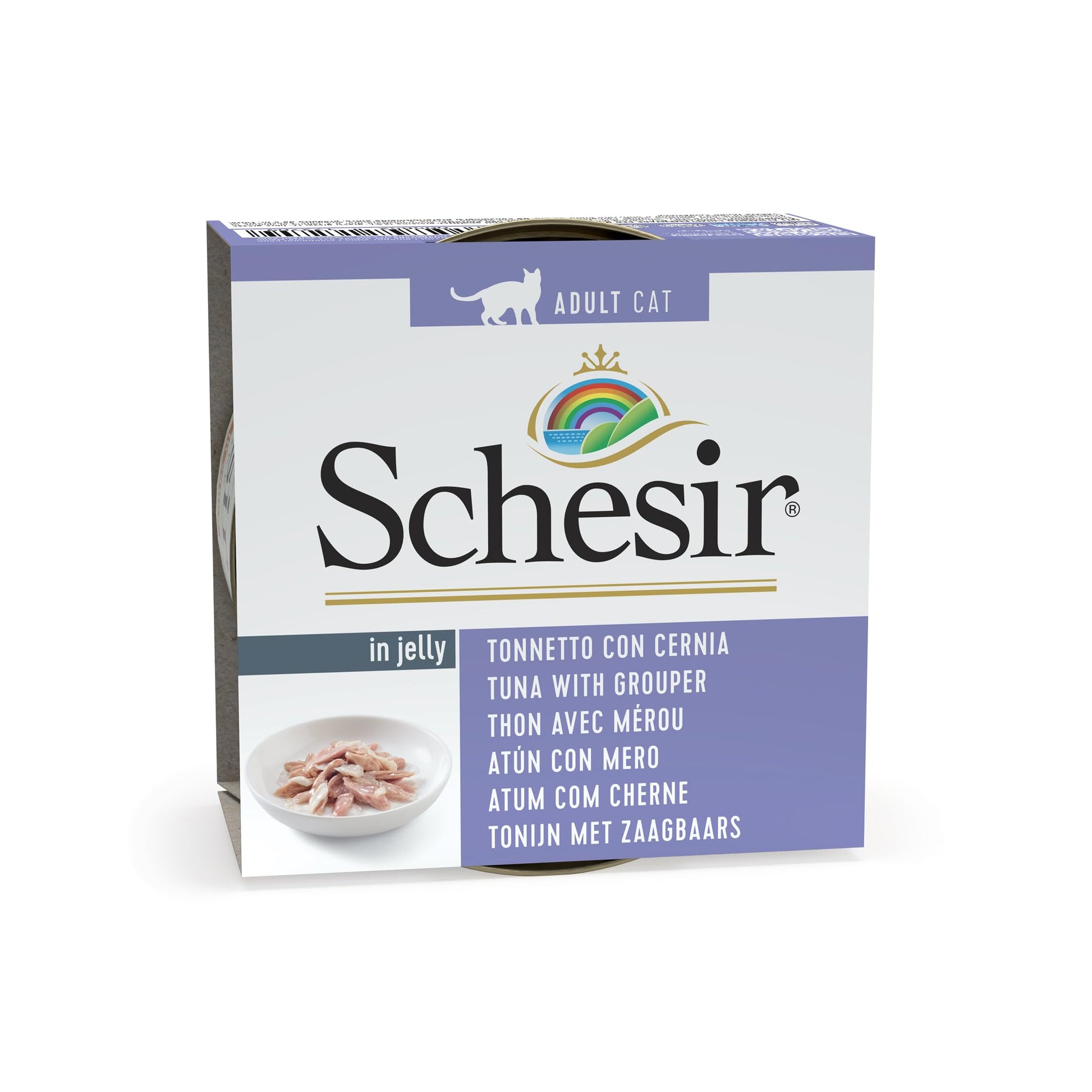 Schesir İn Jelly Ton Balığı ve Orfoz Balıklı Adult Kedi Konserve Mama, 70g