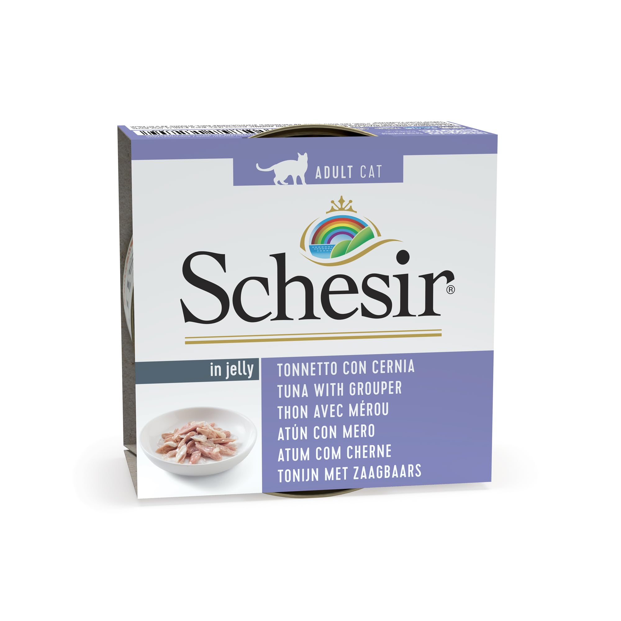 Schesir İn Jelly Ton Balığı ve Orfoz Balıklı Adult Kedi Konserve Mama, 70g