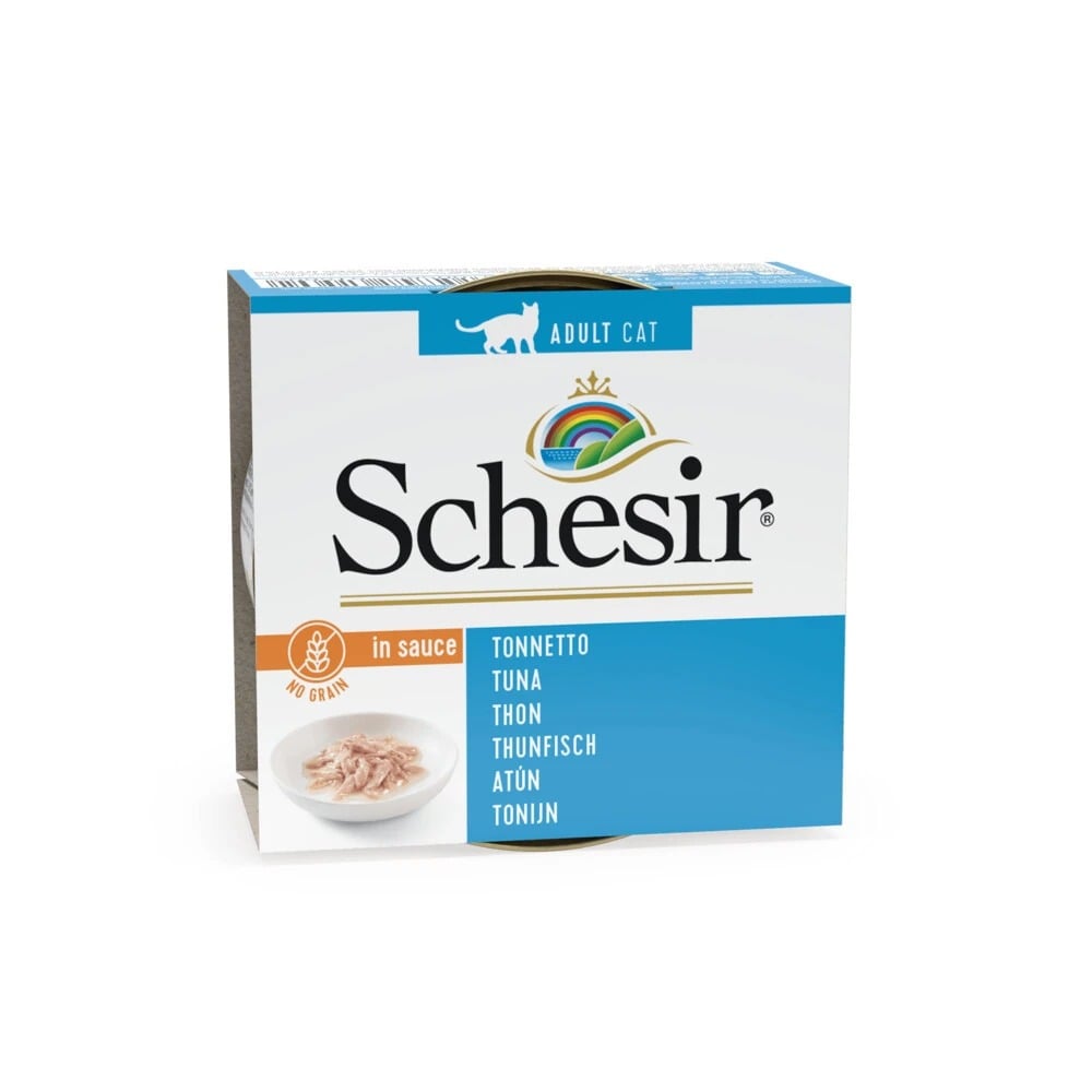 Schesir İn Sauce Ton Balıklı Yetişkin Kedi Konserve Mama, 70g