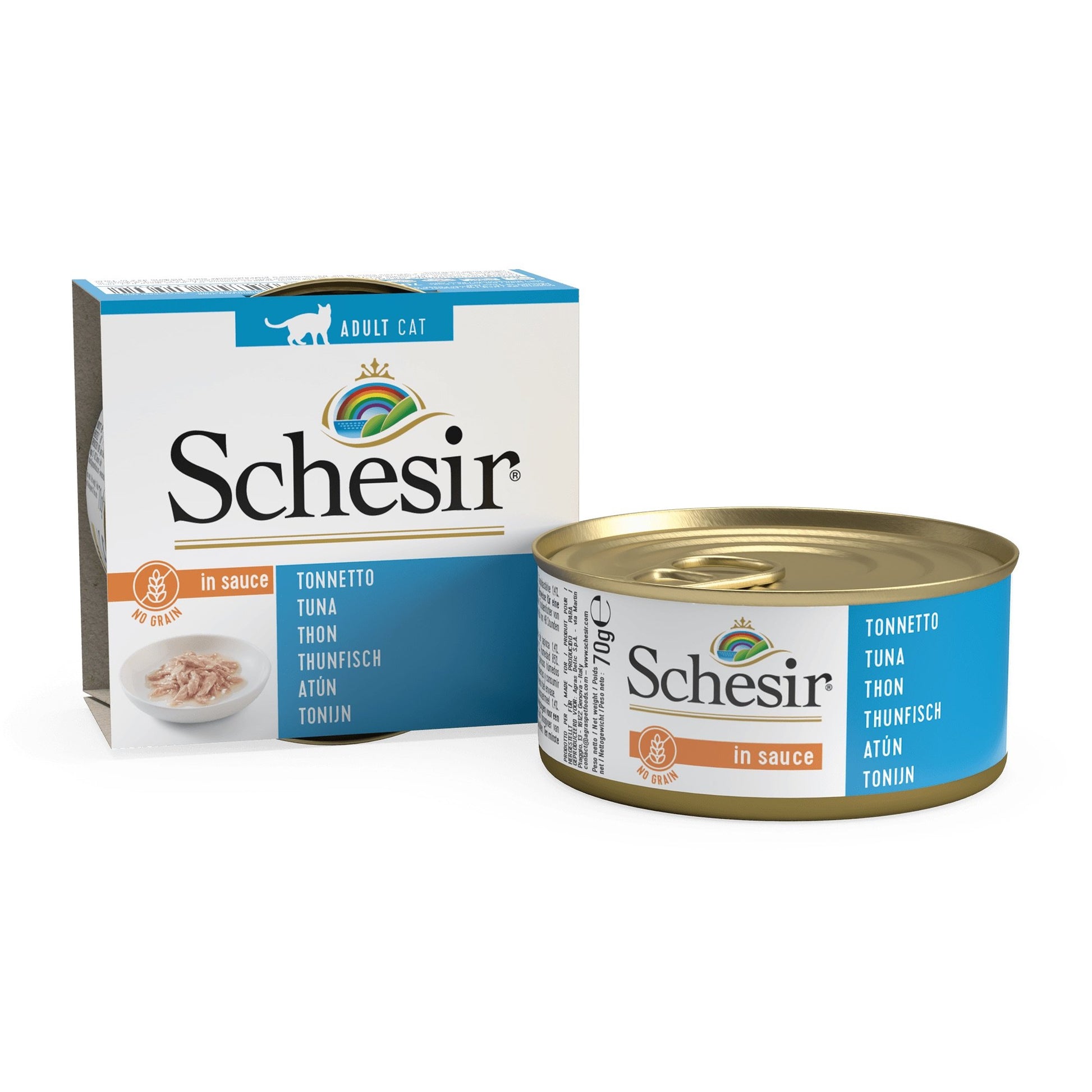 Schesir İn Sauce Ton Balıklı Adult Kedi Konserve Mama, 70g