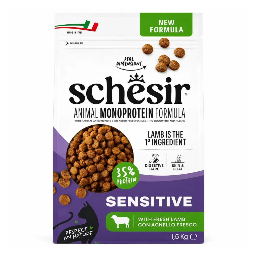 Schesir Monoprotein Sensitive Kuzulu Yetişkin Kedi Maması, 1,5 kg