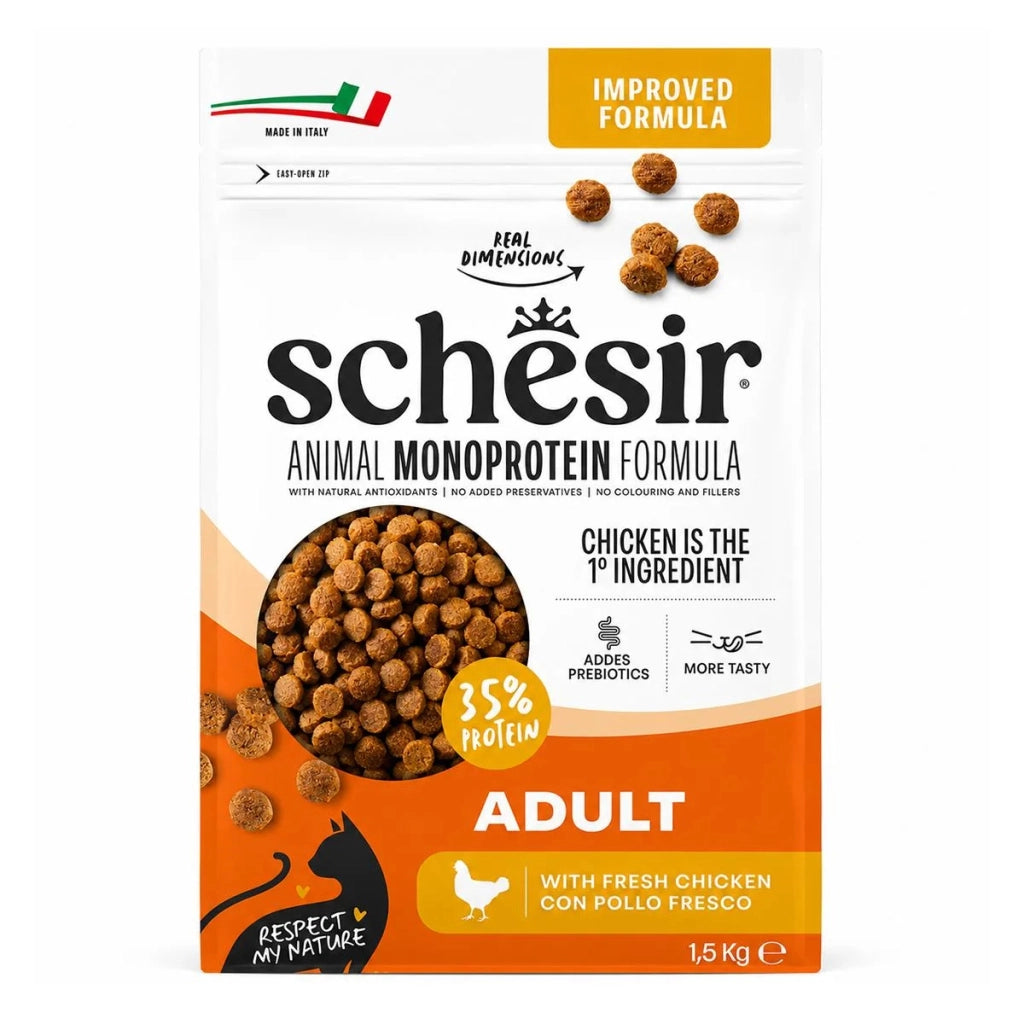Schesir Monoprotein Tavuklu Yetişkin Kedi Maması, 1,5 kg