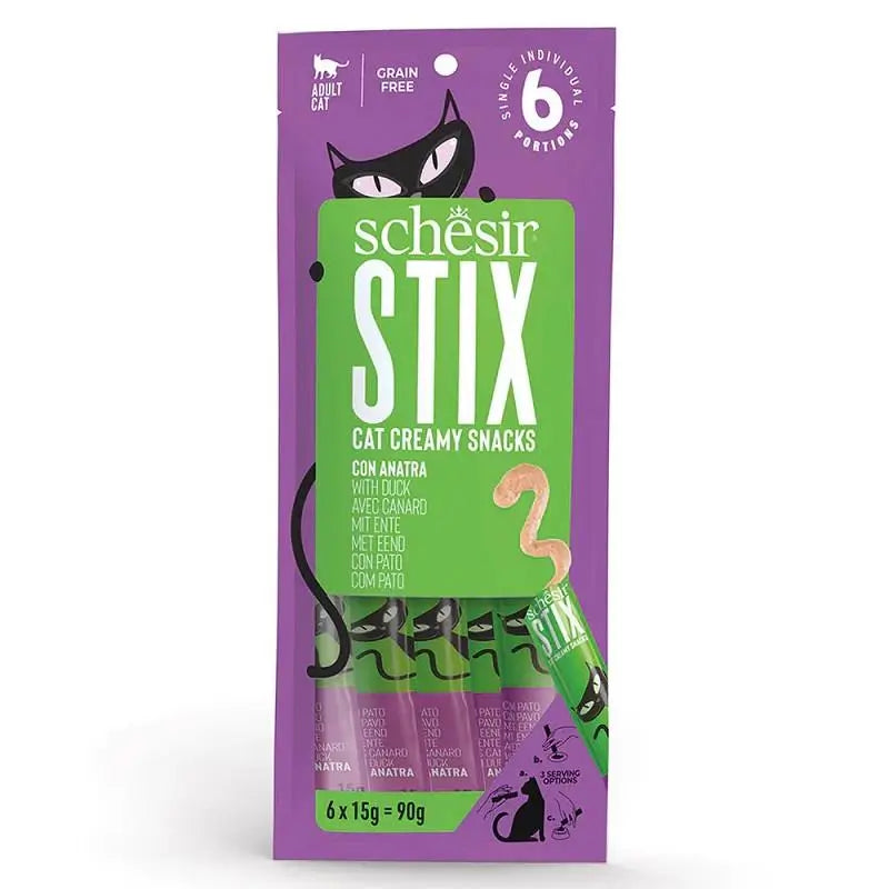 Schesir Stix Yetişkin Kedi Krema Ödül, 6 lı Paket, 15g
