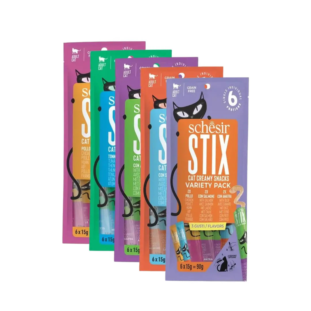 Schesir Stix Yetişkin Kedi Krema Ödül, 6 lı Paket, 15g