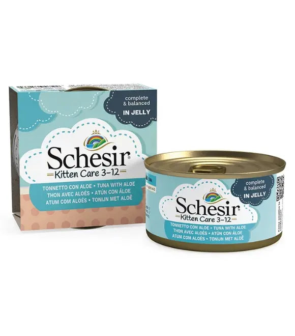 Schesir Ton Balığı ve Aloe Veralı Kitten Kedi Konserve Mama, 85g