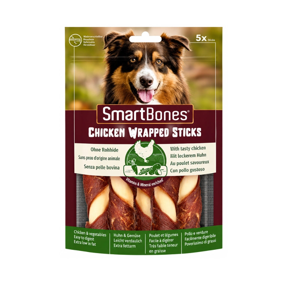 Smart Bones Chıcken Wrapped Sticks Tavuklu Köpek Ödül, 5 li Paket, 125g