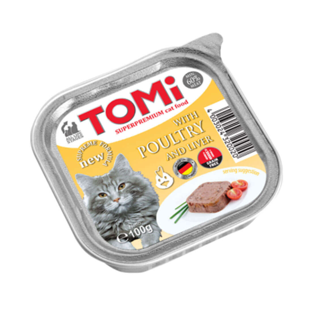 Tomi Pate Yetişkin Kedi Konserve Maması, 100g