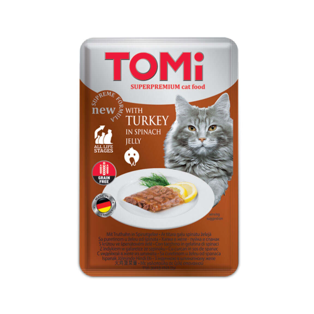 Tomi Poach Tahılsız Yetişkin Kedi Yaş Mama Maması, 100g