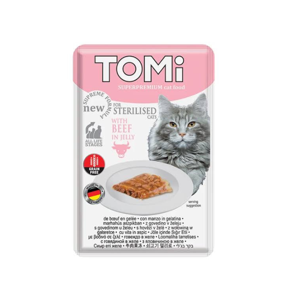 Tomi Poach Kısırlaştırılmış Tahılsız Yetişkin Kedi Yaş Mama Maması, 85g