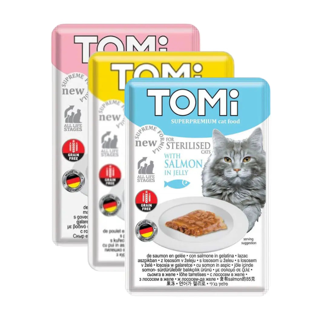 Tomi Poach Kısırlaştırılmış Tahılsız Yetişkin Kedi Yaş Mama Maması, 85g