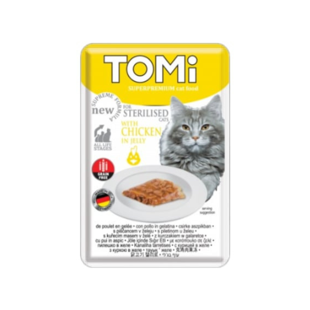 Tomi Poach Kısırlaştırılmış Tahılsız Yetişkin Kedi Yaş Mama Maması, 85g