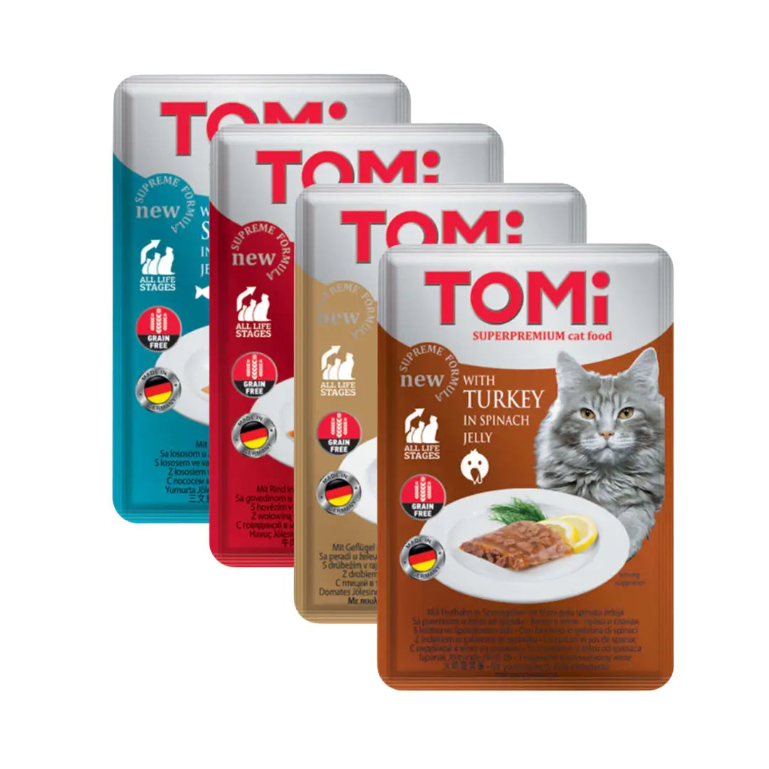 Tomi Poach Tahılsız Yetişkin Kedi Yaş Mama Maması, 100g